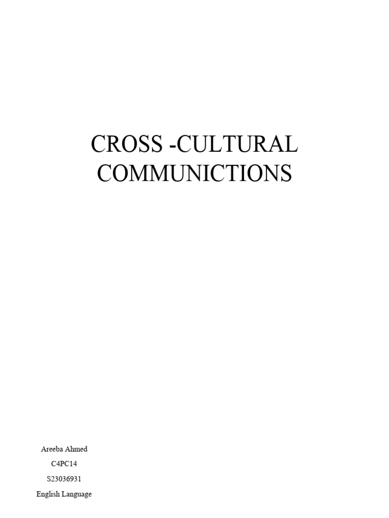 Cross-Cultural Communication in Business | PDF | Cross Cultural ...