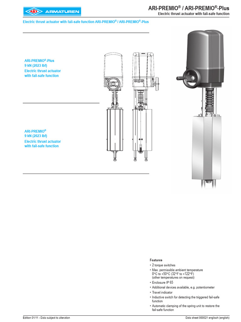 Datasheet - PREMIO Safety Fail Function | PDF | Electrical Resistance ...