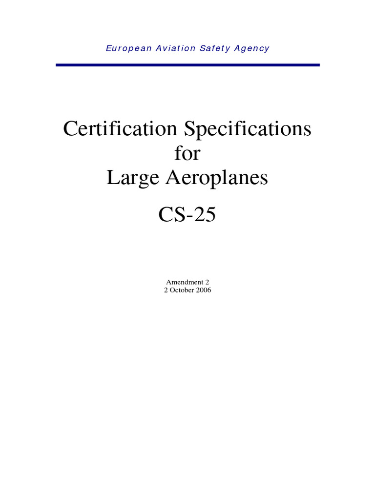 Agency Measures Docs Certification Specifications CS 25 CS 25 ...