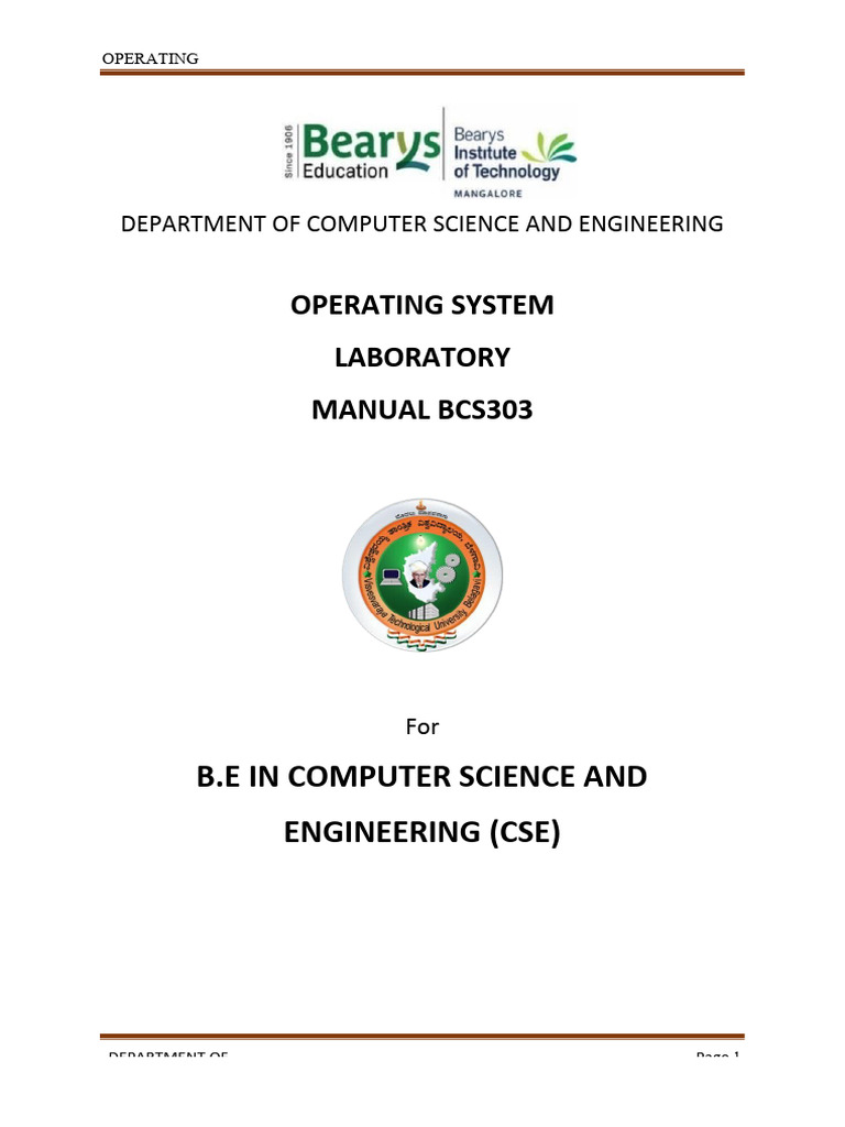 Operating System Laboratory Manual BCS303 | PDF | Scheduling (Computing ...