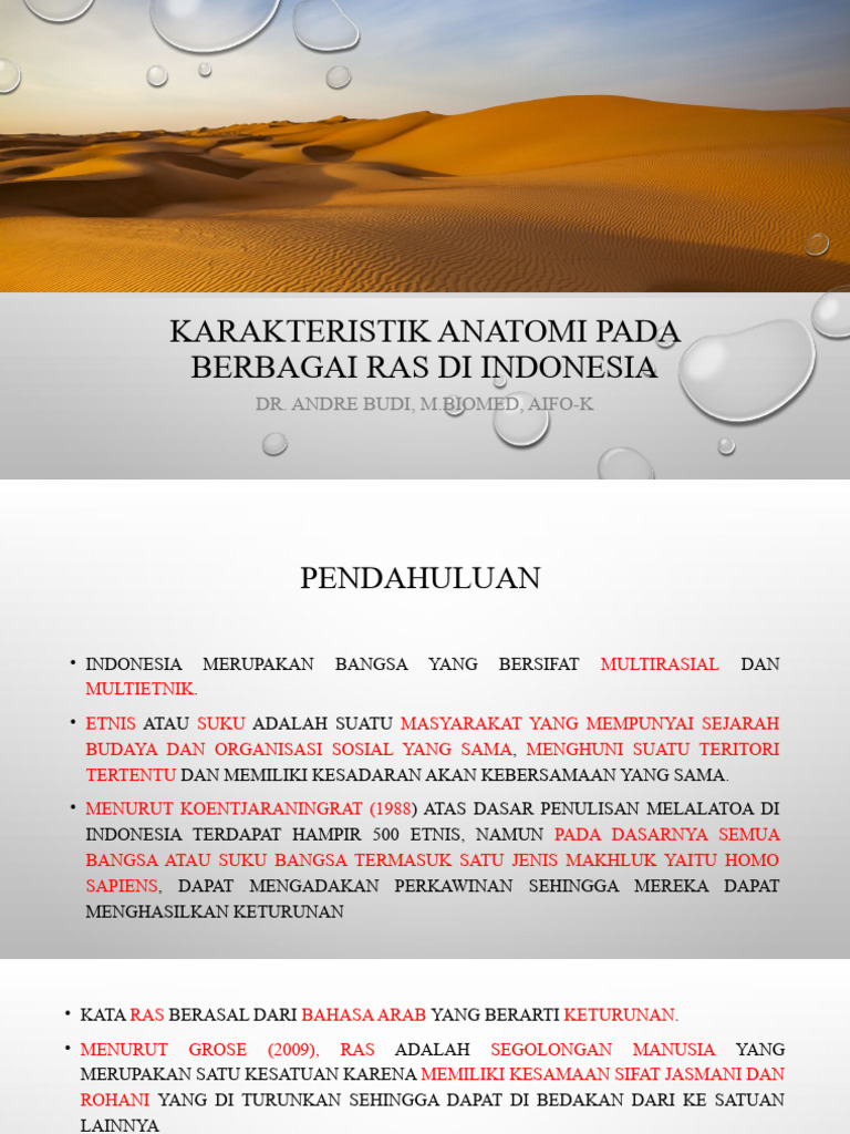 Karakteristik Anatomi Berdasarkan Ras Di Indonesia | PDF
