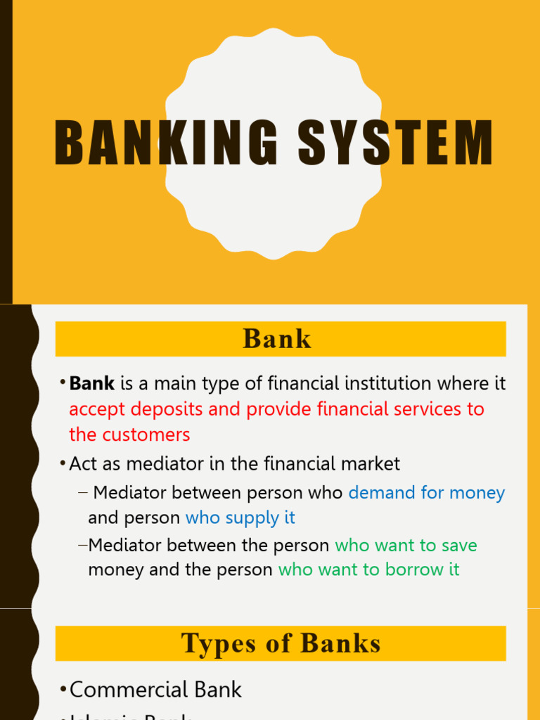 Overview of Banking System Functions | PDF | Banks | Deposit Account