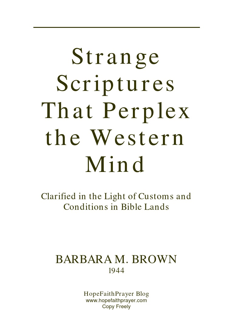 Strange Scriptures That Perplex The Western Mind B Brown | PDF ...