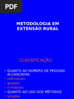 METODOLOGIA EM EXTENSÃO RURAL