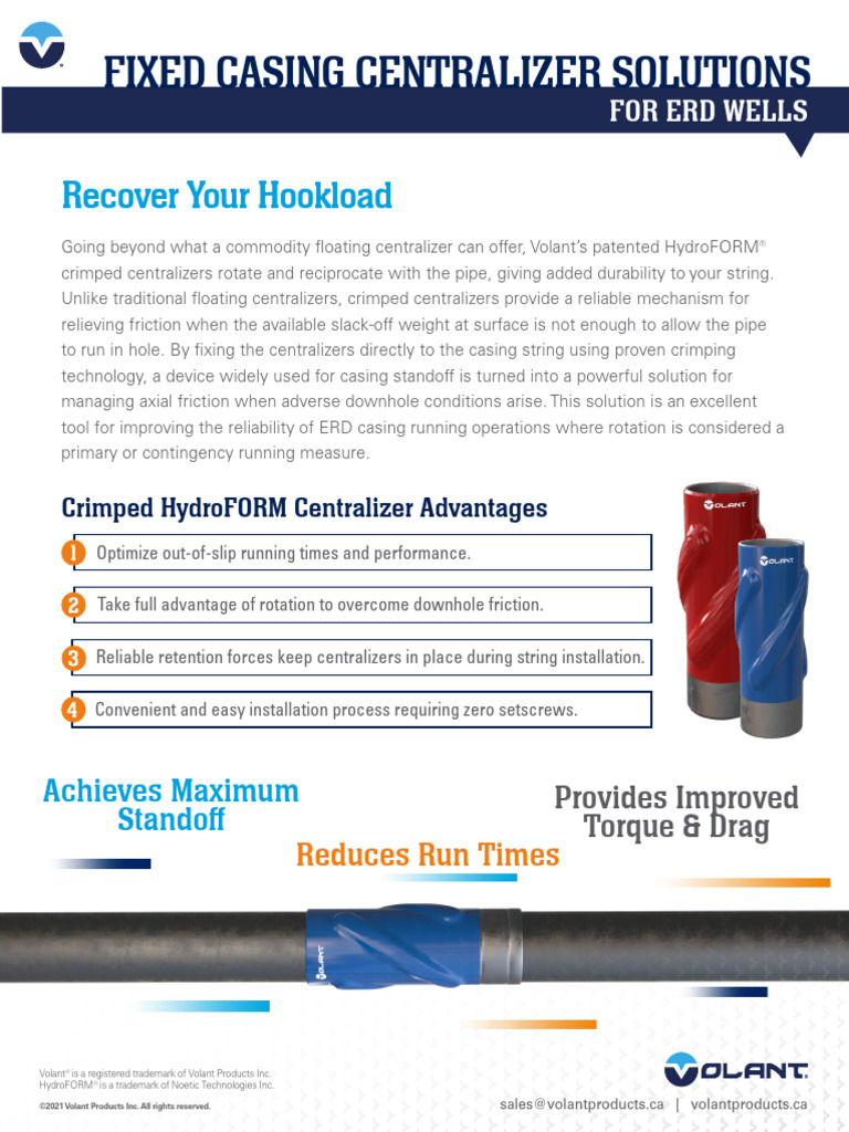 Fixed Casing Centralizer Solutions Pdf