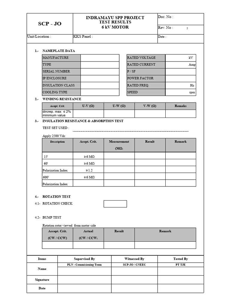 6 KV Motor | Download Free PDF | Electrical Components | Physical ...