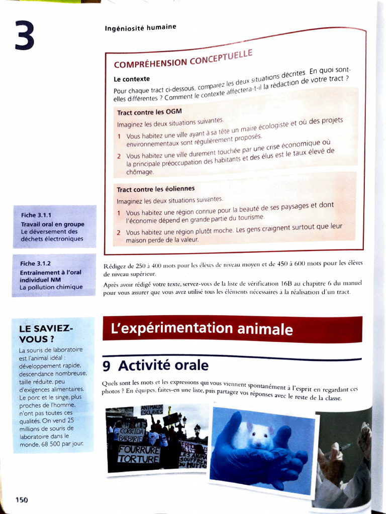 Débat sur l'expérimentation animale | PDF | Animaux et humains ...