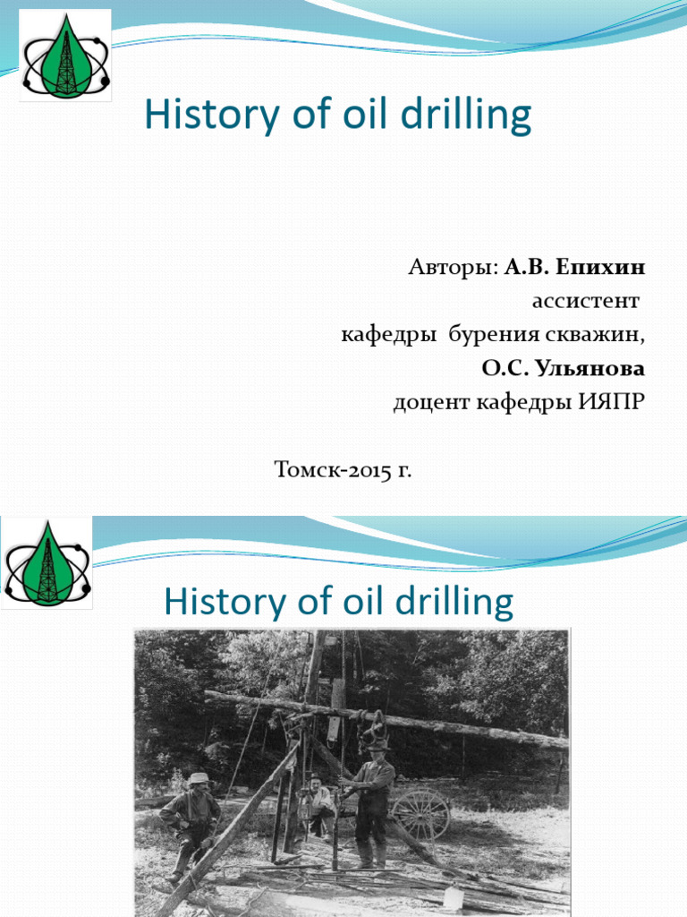 History of Oil Drilling | PDF | Drilling Rig | Petroleum