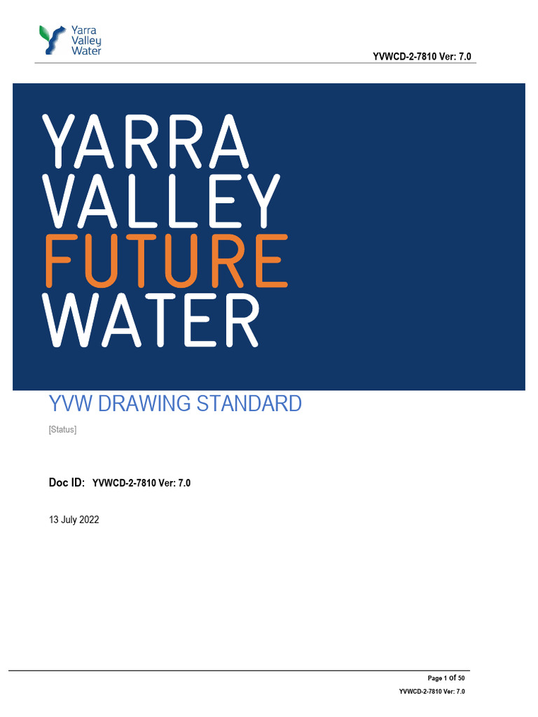 Yarra Valley Water Drawing Standards | PDF | Product Lifecycle | Auto Cad