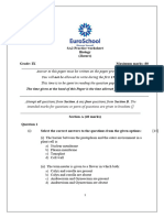 Grade 9 Bio Practice Worksheet SA2 2022