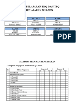 JADWAL PELAJARAN TKQ TPQ