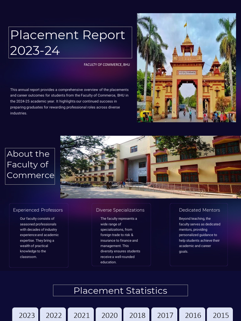 BHU Faculty of Commerce Placement Report 2023-24 | PDF | Business ...