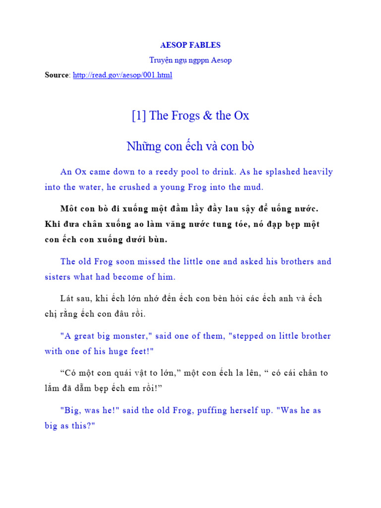 Week 17 - Exercises - AESOP FABLES | PDF