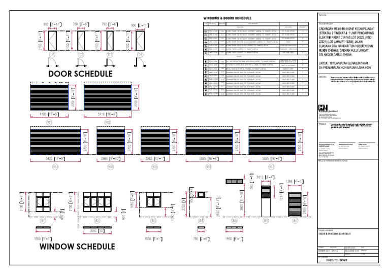Window and Door Schedule Details | PDF | Architectural Elements