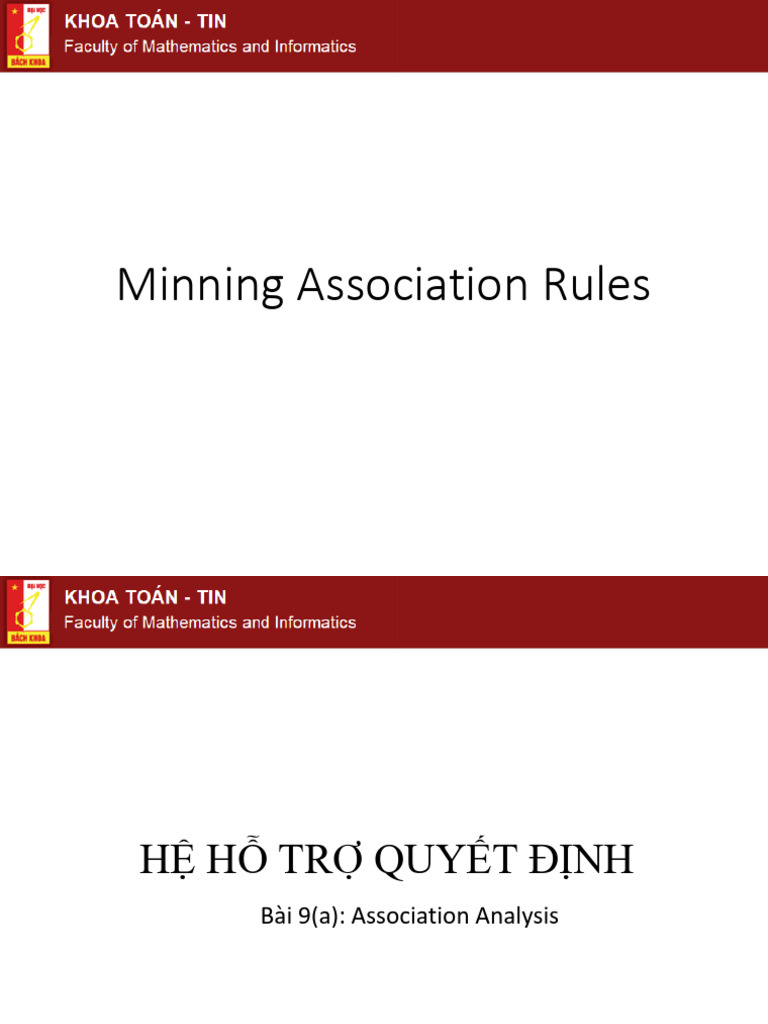 Mining Association Rules Overview | PDF | Algorithms | Applied Mathematics