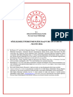 Sözleşmeli Öğretmenliğe Başvuru Duyurusu - MAYIS 2024-: T.C. Millî Eğitim Bakanliği Personel Genel Müdürlüğü
