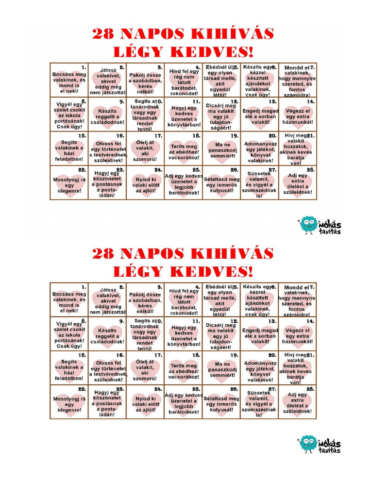 28 Napos Kihívás-Pozitiv Erkölcsi Értékek | PDF