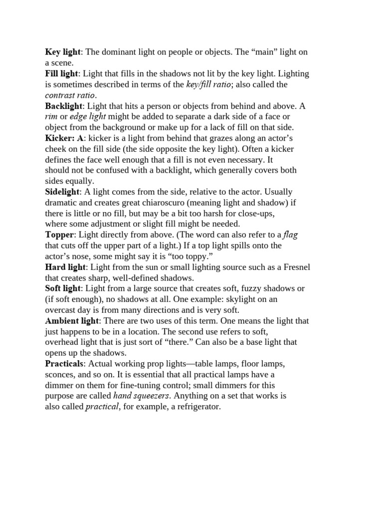 Essential Lighting Techniques Explained | PDF | Art