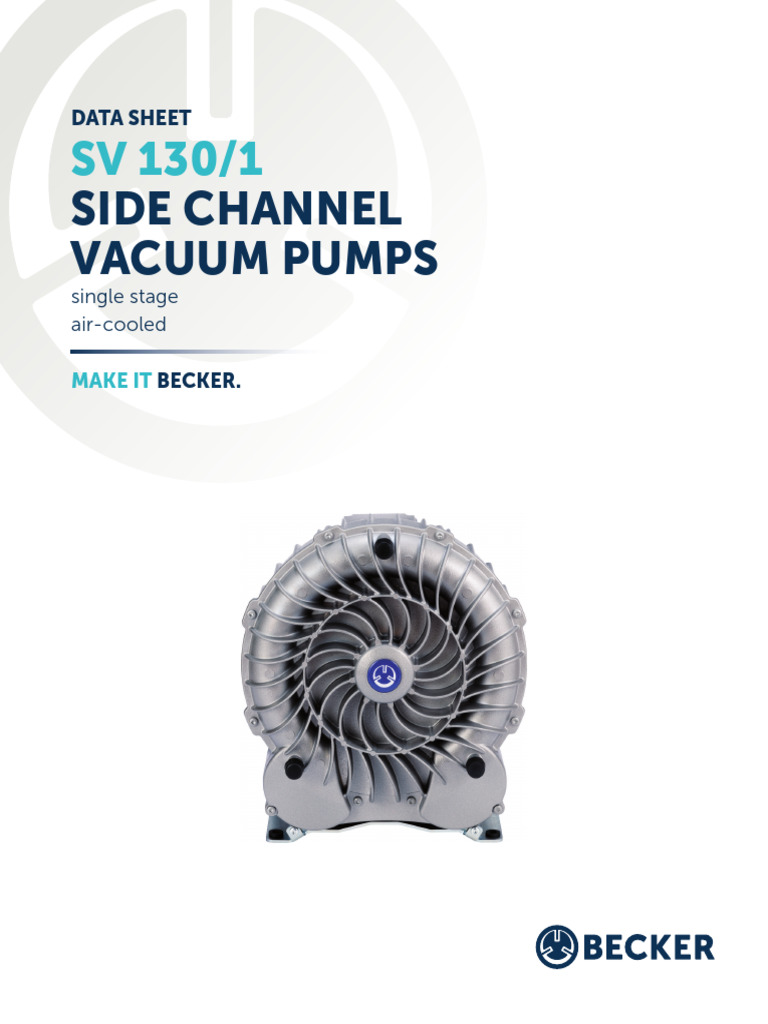 Vacuum Pump Specs for Engineers | PDF | Manufactured Goods | Mechanical ...
