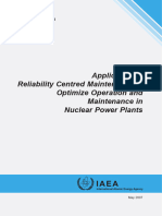 Application of Reliability Centered Maintenance