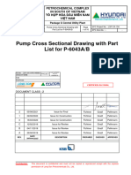 UT1-2M90-442141_2_Pump Cross Sectional Drawing with Part List for P-6043AB