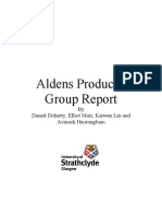 Aldens Products Group Report on European Operations
