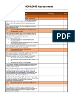 Iso 9001 2015 Checklist