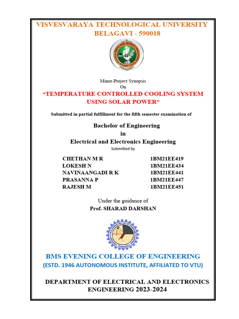Solar-Powered Temperature Control System | PDF | Photovoltaics ...