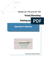 Quantum QT-740 and QT-750 Fixed_Elevating Float-Top Radiographic Tables Operators Manual