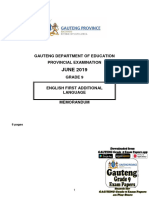 Grade 9 Provincial Exam English (FAL) June 2019 Possible Answers