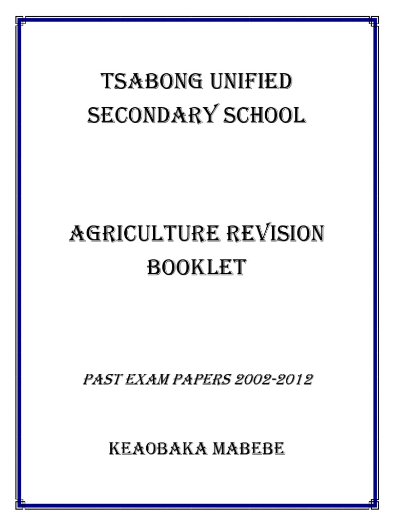 Agriculture Revision Booklet Download Free Pdf Ovary Zygosity