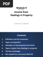 Module 9 Income From Dealings in Property