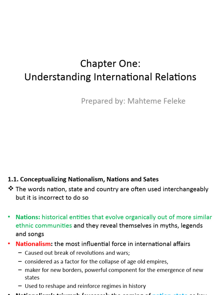 Understanding Nationalism in IR | PDF | Nation | Nationalism