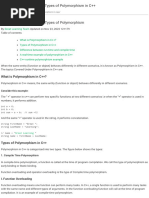 Polymorphism in C++ and Types of Polymorphism in C