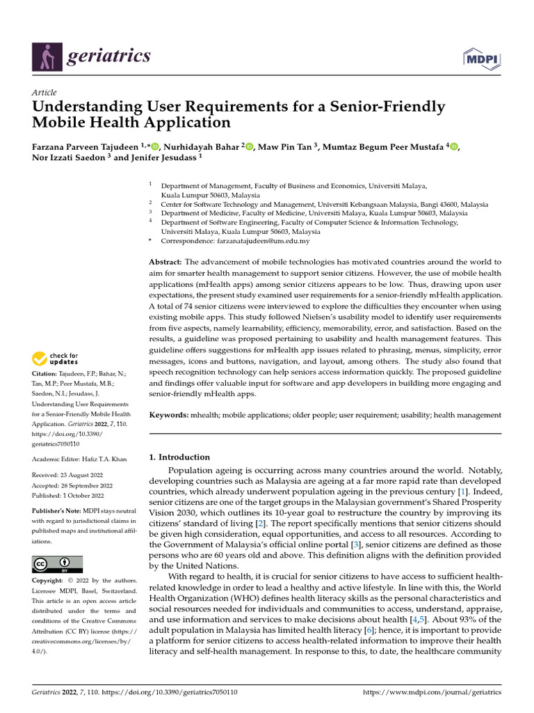 Understanding user requirements for a senior friendly download free