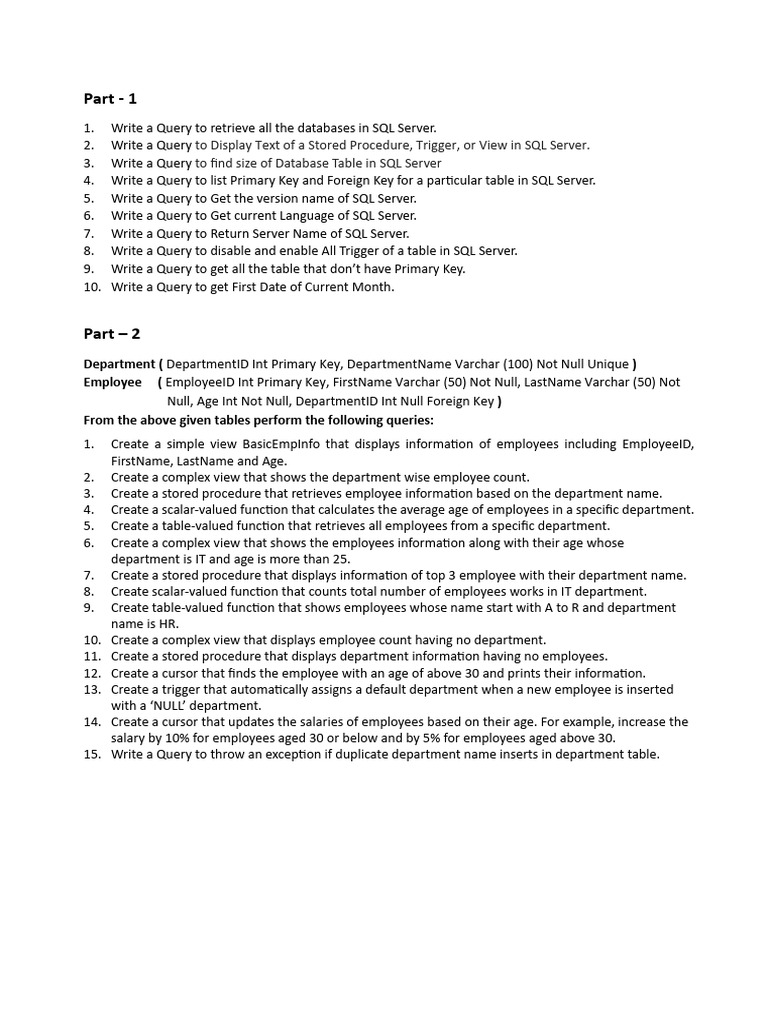 Dbms queries for 6th sem pdf sql microsoft sql server