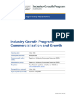 Industry Growth Program Commercialisation and Growth grant opportunity guidelines PDF