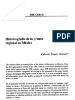 Historiografia de La Prensa Regional en Mexico - Del - Palacio