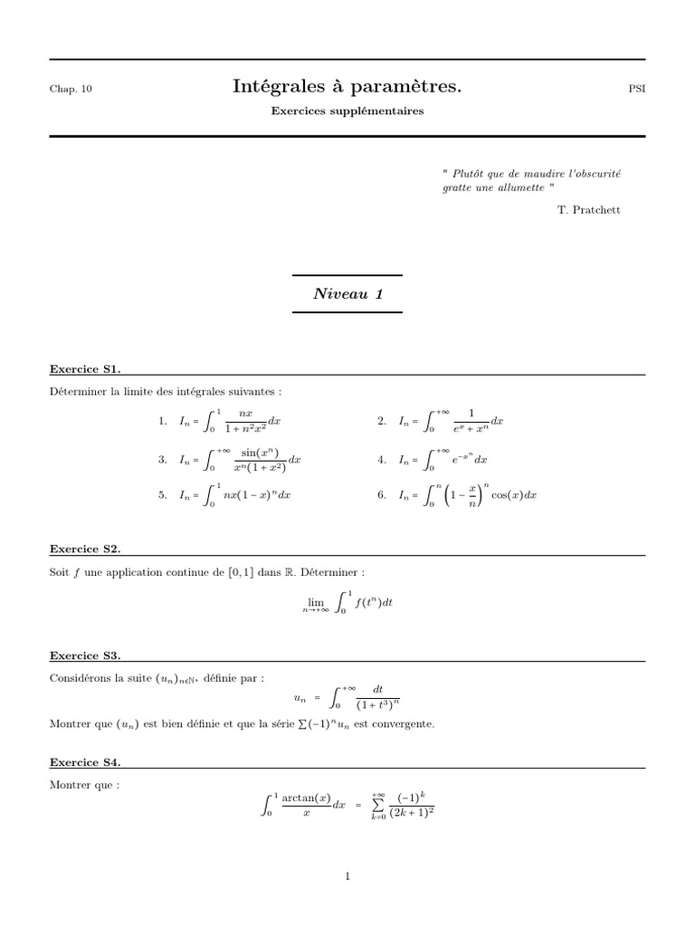 Integral Generalisee Psi Tableau | PDF | Limite (mathématiques) | Intégral