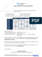 Calendario Académico Penta UC Primer Semestre 2024