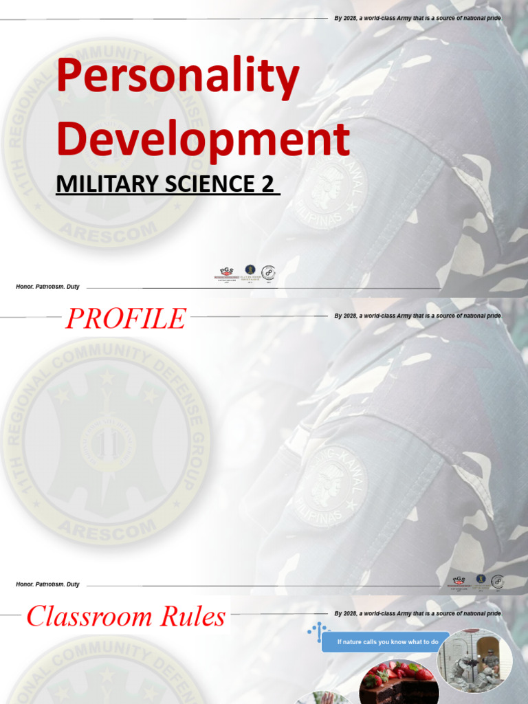 Personality Development in ROTC | PDF | Self | Patriotism