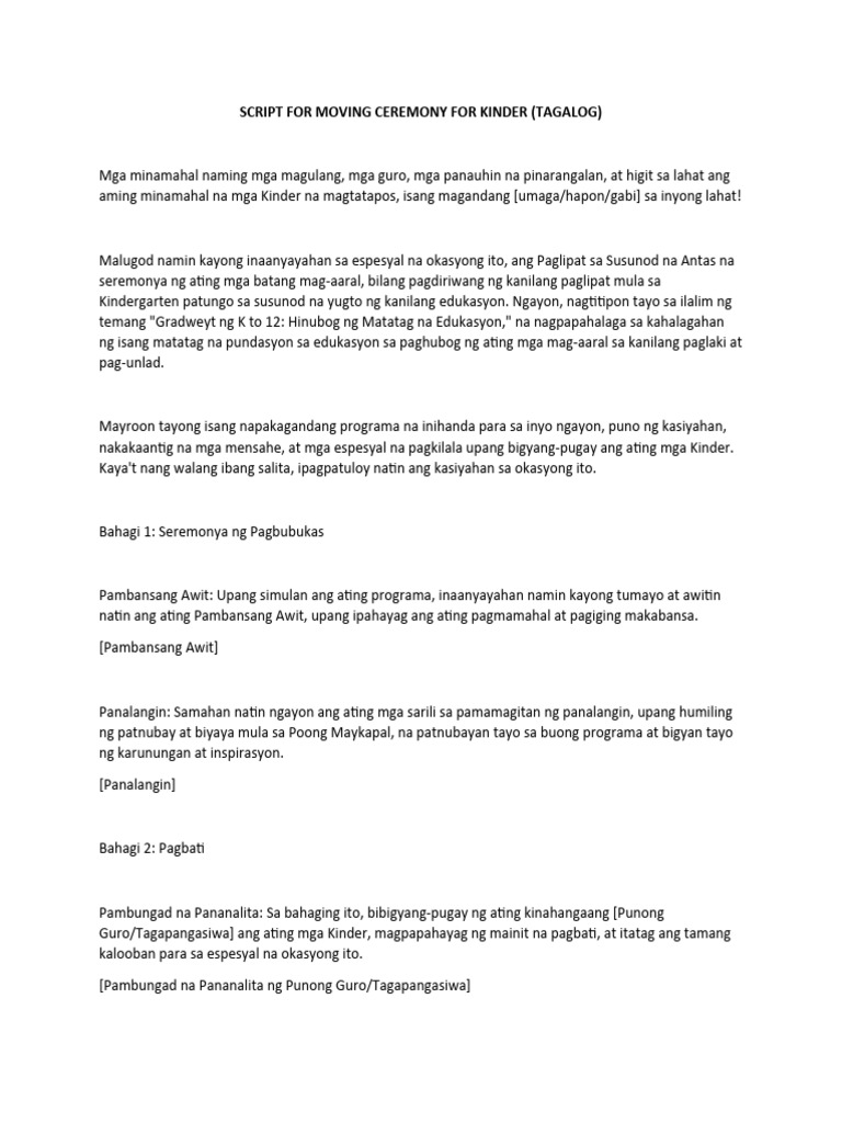 Emcee Script For Moving Up Graduation Program Deped Teacher S Hub ...