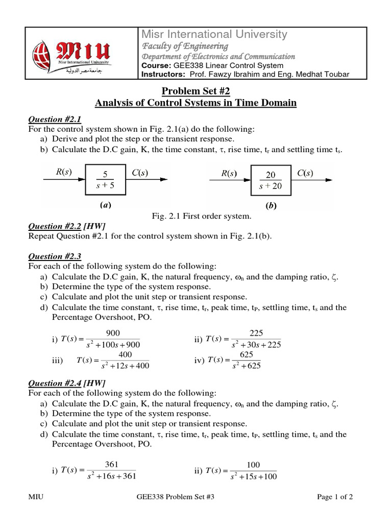 Gee338 problem set 2 time analysis pdf damping signal processing