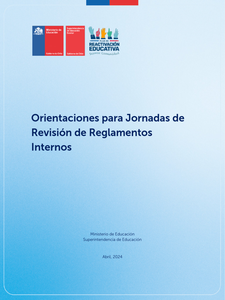 Jornadas para Revisar Reglamentos Internos | PDF | Educación de la ...