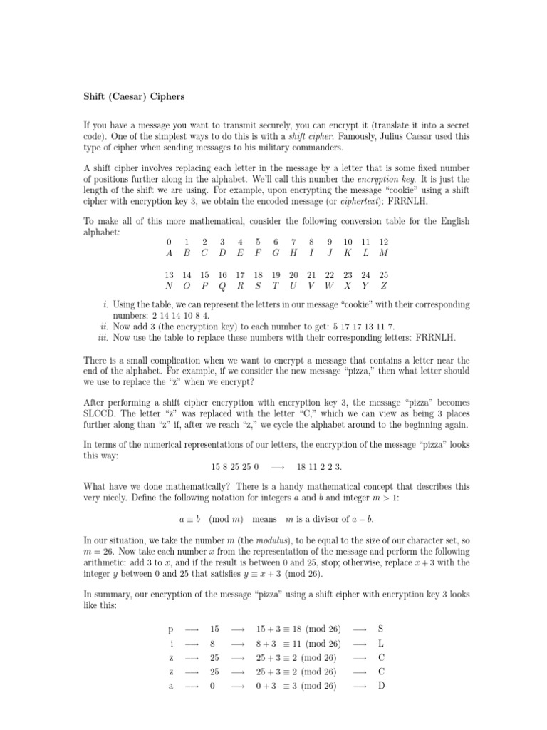 shift | Download Free PDF | Cipher | Cryptography