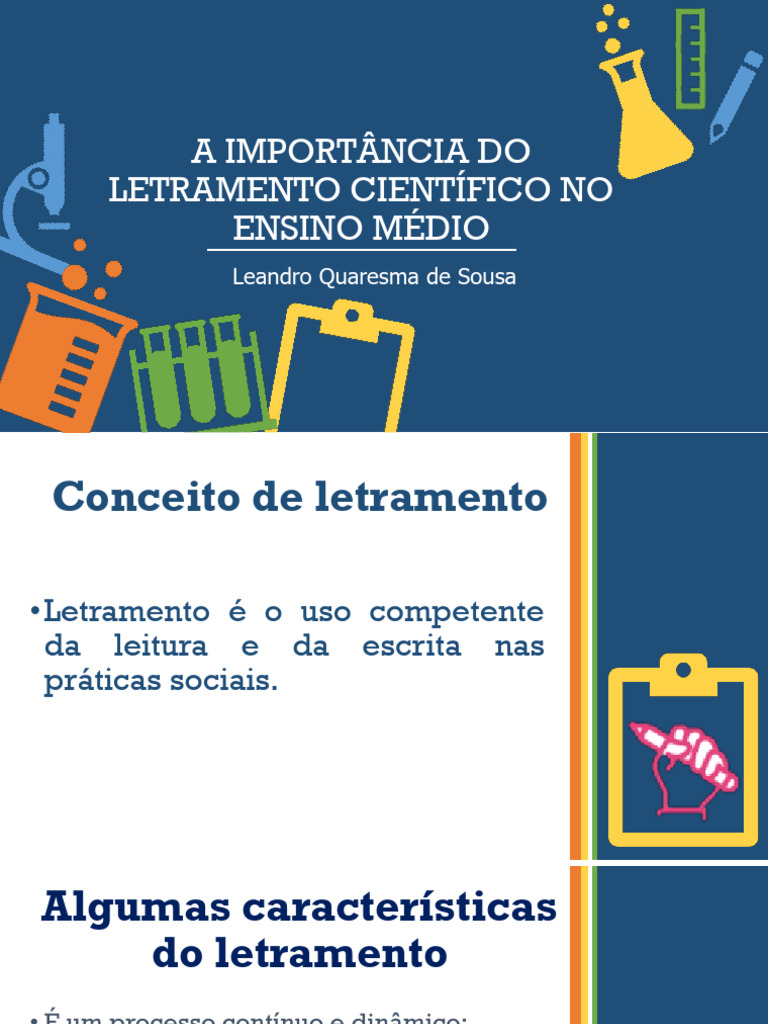 Letramento Científico no Ensino Médio | PDF | Science | Conhecimento