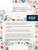 Estrategías para mejorar la comunicación y conducta en niños verbales y no verbales