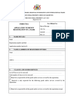 APPLICATION TO RENEW REGISTRATION OF A MARK FORM Mauritius