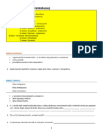 Pracovní List Do NM - Zoologický Systém