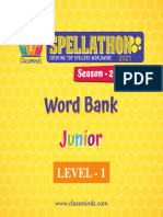 Spellathon Word Bank Junior